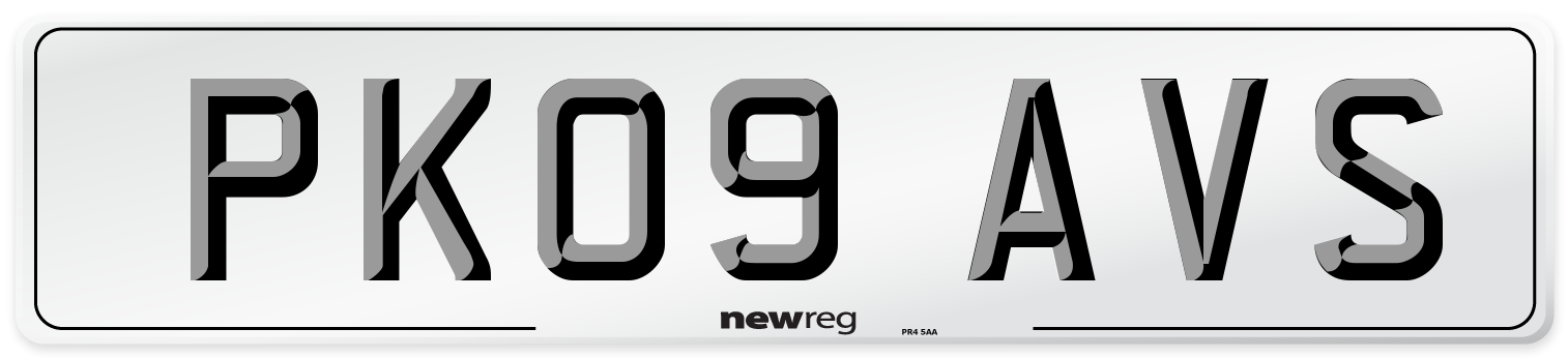 PK09 AVS Number Plate from New Reg